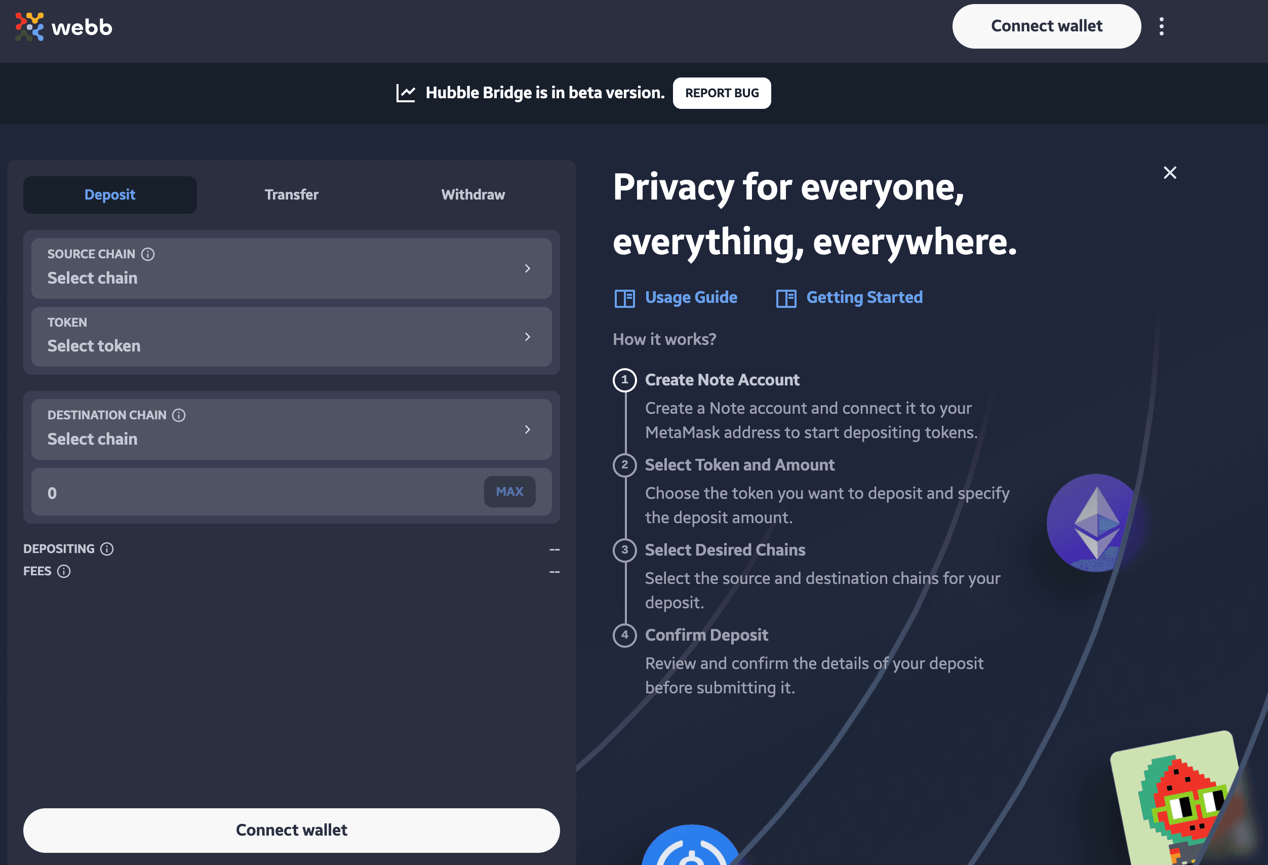 connect wallet dark